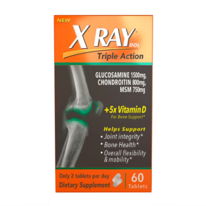 XRay Triple Action Joint Health Supplement with Vitamin D, 60 Count